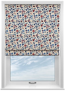 Land & Shore Esther, Blue Red - Roman Blind